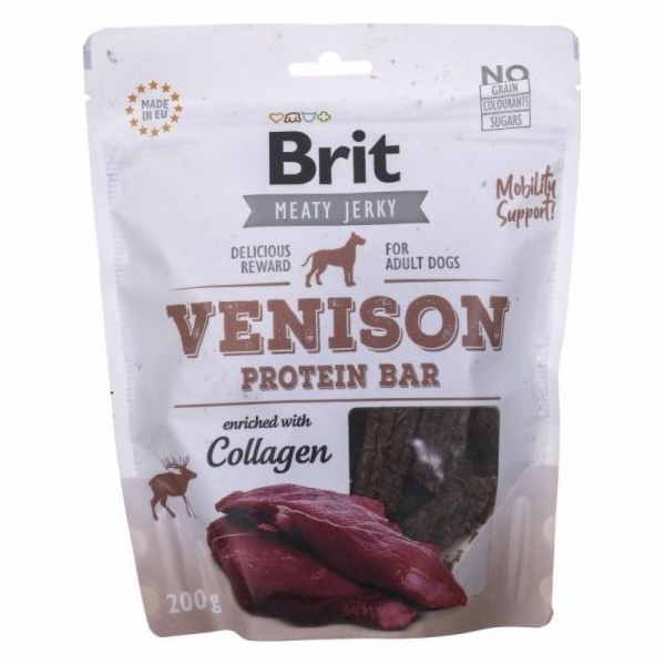 Brit Jerky Venison Protein Bar Venison 