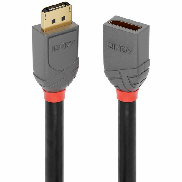 Lindy DisplayPort 1.4 prodlužovací kabel Anthra Line, sam...