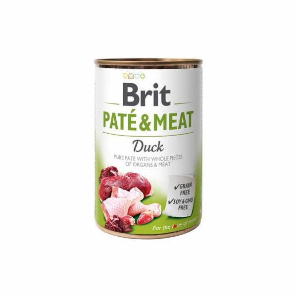 BRIT Paté & Meat Duck - vlhké krmivo pro psy - 400g