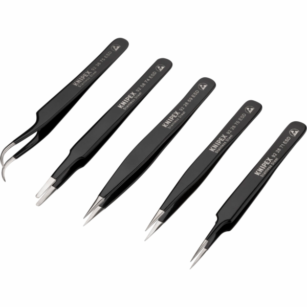 KNIPEX Universal Tweezer Set,  ESD 5pcs