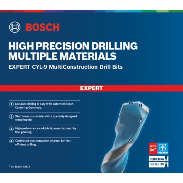 Vrták Bosch Expert CYL-9 MultiConstruction, O 6mm, 10 kusů