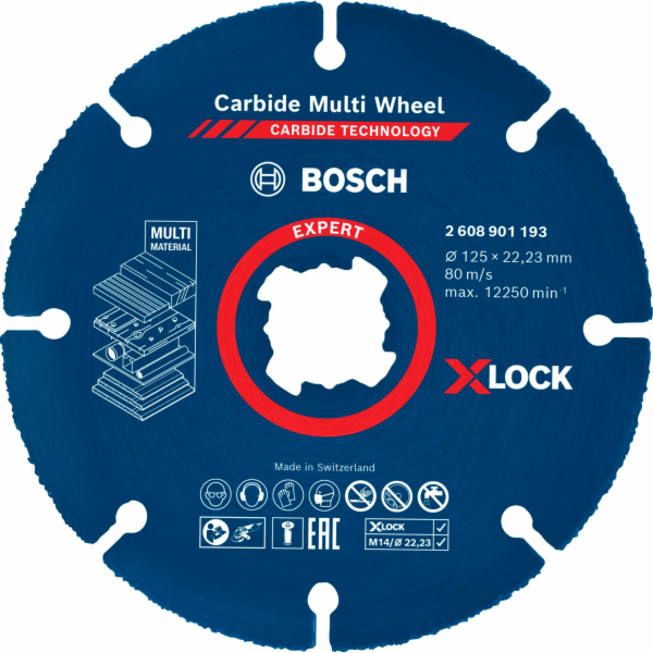 Bosch EXPERT X-LOCK Carbide MultiWheel řezací kotouč, O 1...