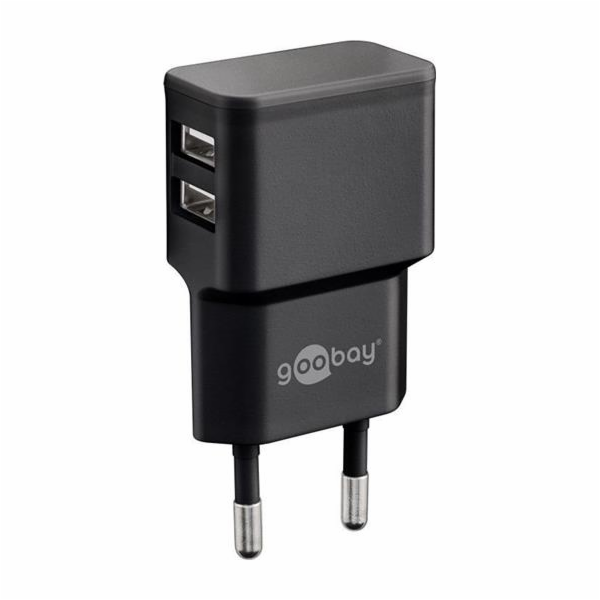 Goobay Napájecí a nabíjecí adaptér 230V na 2x USB, max.2,...