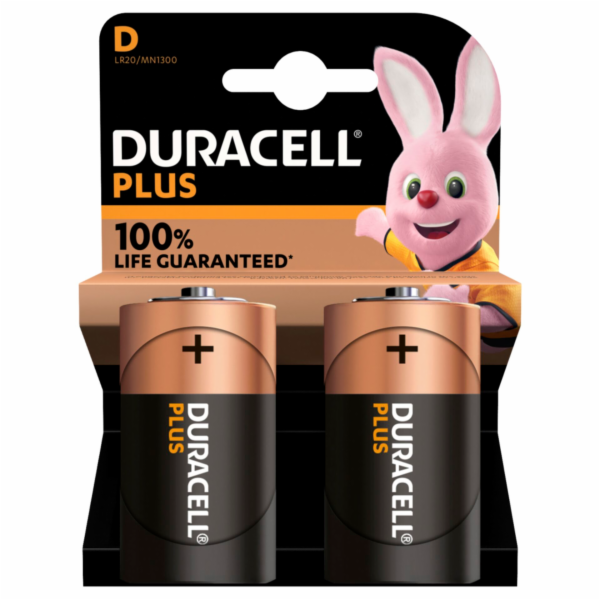 1x2 Duracell Plus Mono D  MN1300 LR20 1,5V