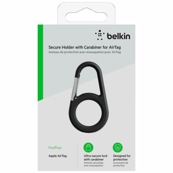 Belkin Secure drzák karabina  Apple AirTag, cerný MSC008btBK
