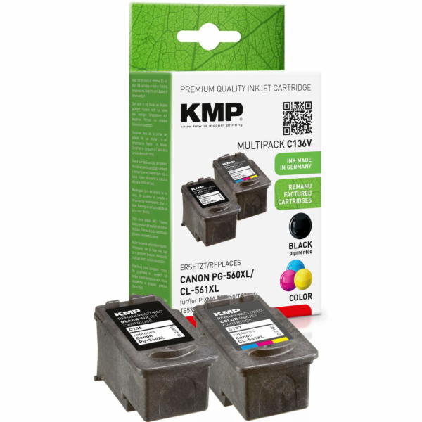 KMP C136V vyhodne baleni kompatibil. s Canon PG560/CL561