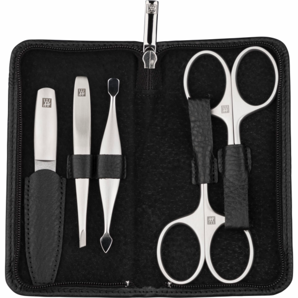 Zwilling PREMIUM zip fastener  leather case, black, 5 pcs.