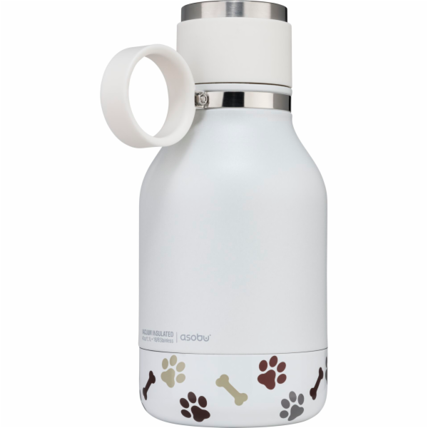 Asobu termoska vc. misky pro psa bílá 0.975 L