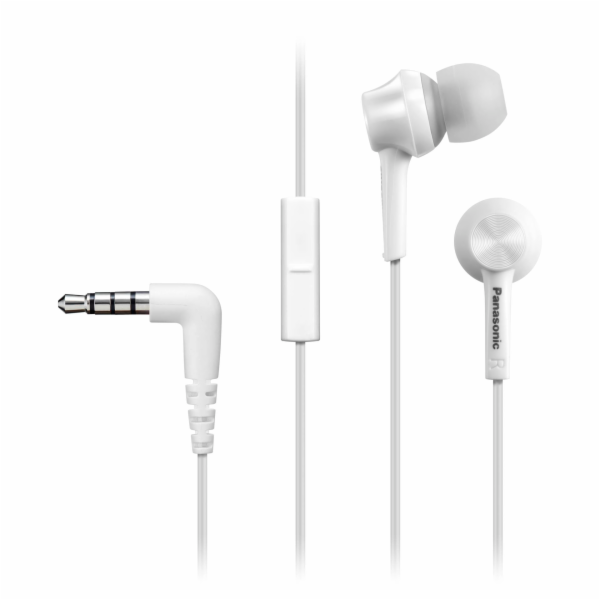 Panasonic RP-TCM115E-W, drátové sluchátka, do uší, 3,5mm ...