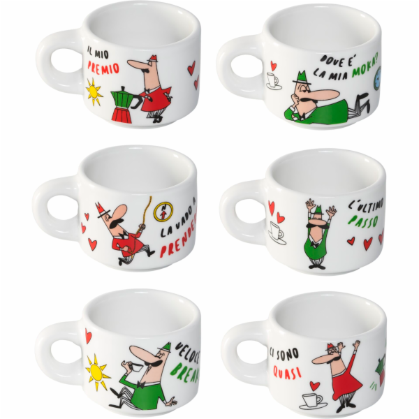 Bialetti SET 6 espres.TRICOLORE