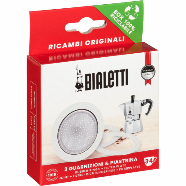 Bialetti Bialetti - těsnění (3 ks) + sítko pro hliníkové ...