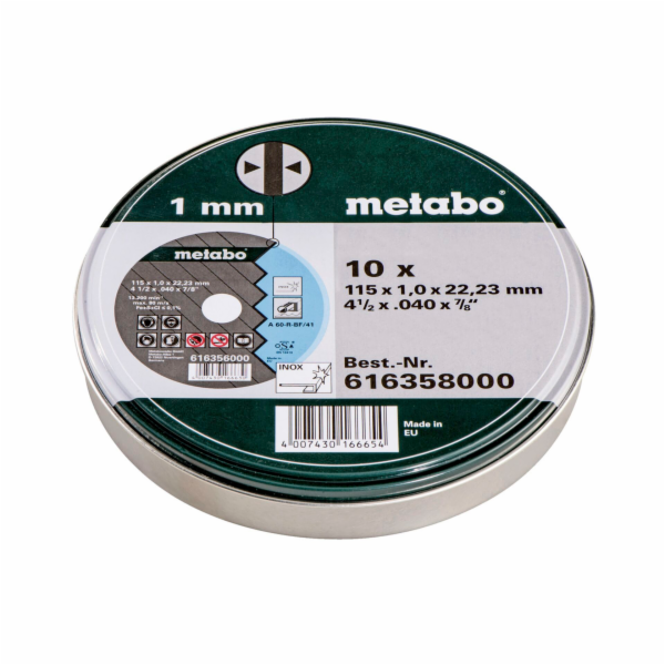 Metabo 10 Cutting Discs SP  115x1,0x22,23 mm