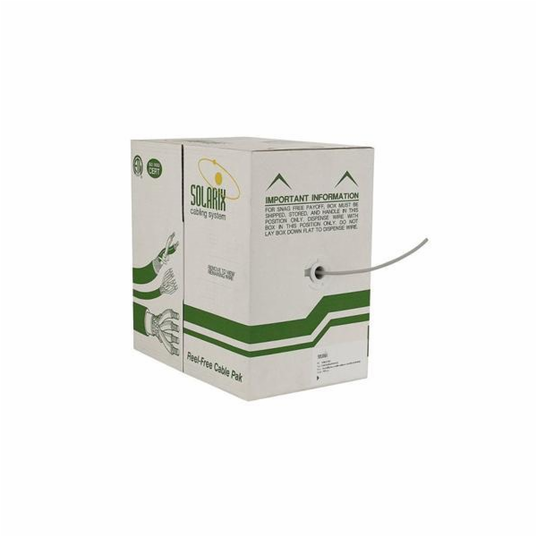 Instalační kabel Solarix UTP, Cat5E, drát, PVC, box 100m ...