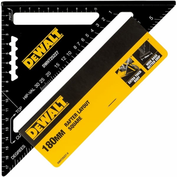 DEWALT Speed Square zkušební čtverec, 18 cm, úhloměr