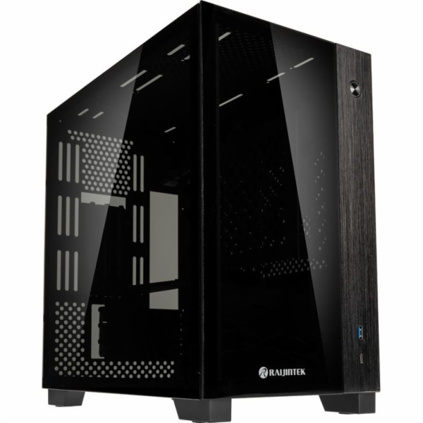 RAIJINTEK PAEAN MINI (černá, tvrzené sklo)