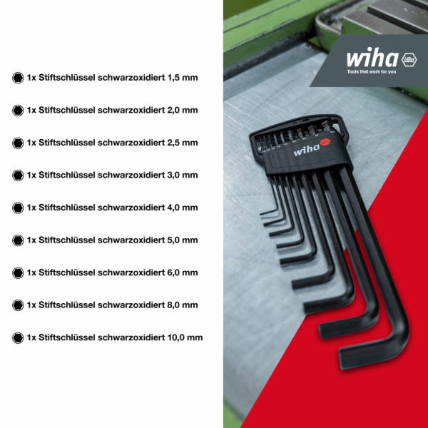 Wiha Pin Spanner Set  with Classic Holder