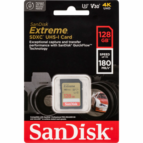 SanDisk Extreme SDXC       128GB  UHS-I C10 U3 V30