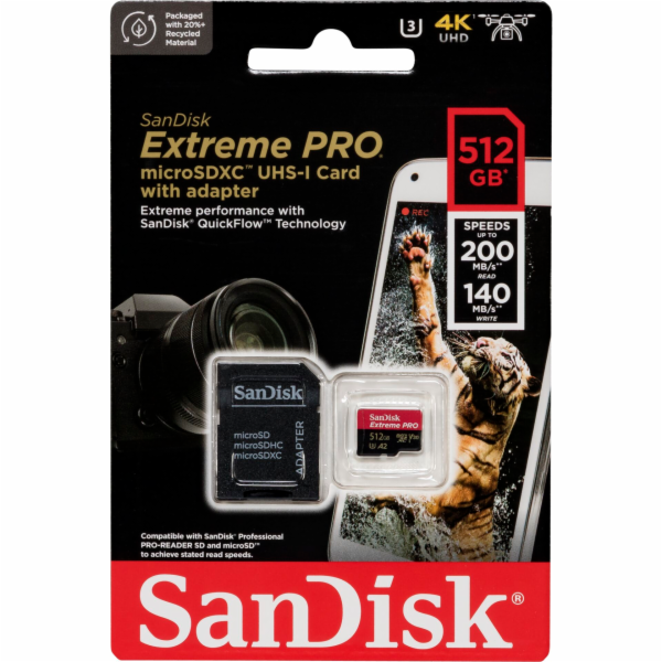 SanDisk Extreme PRO 512GB microSDXC, paměťová karta