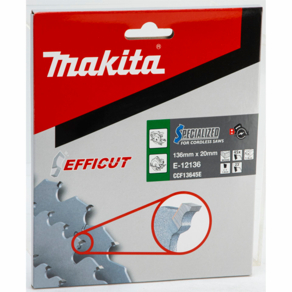 Makita pilový kotouč EFFICT E-12136, O 136mm, 45T