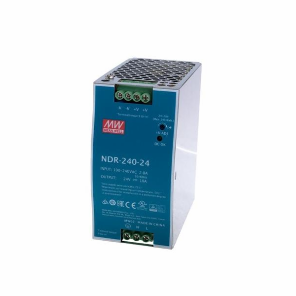 MEANWELL NDR-240-24 Prům. nap. zdroj 24V 10A