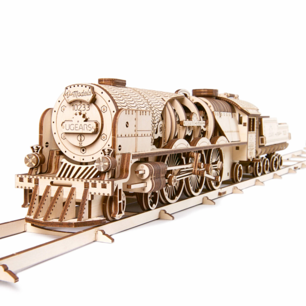 Hračka Ugears 3D dřevěné mechanické puzzle V-Express parn...