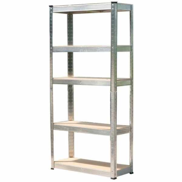 Regál kovový 1800x900x400 mm montovaný 5 polic, max. 175 kg