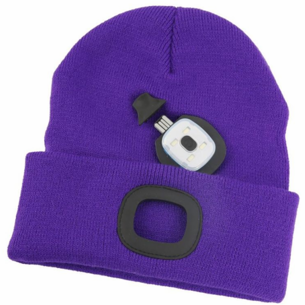Strend Pro Albacore cap purple L, 4x SMD LED, USB nabíjení