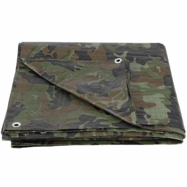 Plachta Khaki 2x4 m, 80 g/m, krycí, olivová/kamufláž, se ...