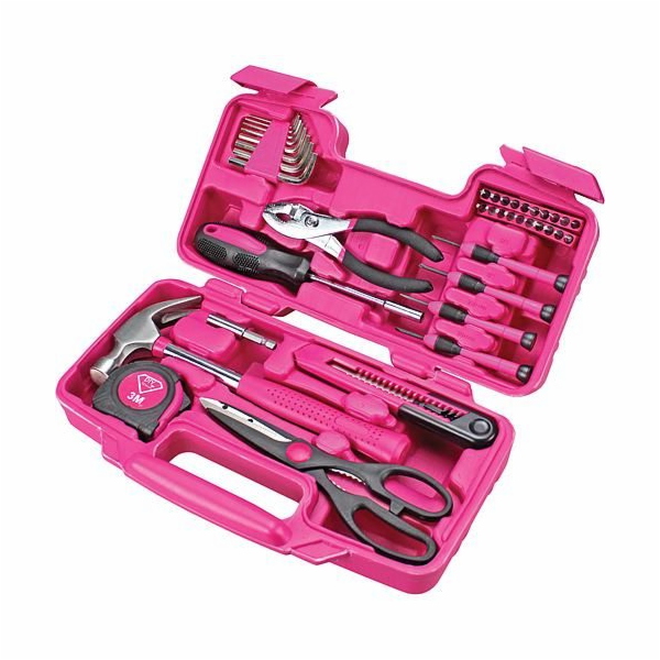 Sada nářadí pro ženy LADIES PINK SET01, 39 dílů, růžová, ...