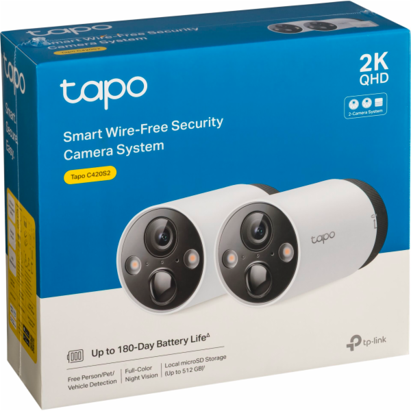 Kamerový set TP-Link Tapo C420S2 4MPx, venkovní, IP, WiFi...