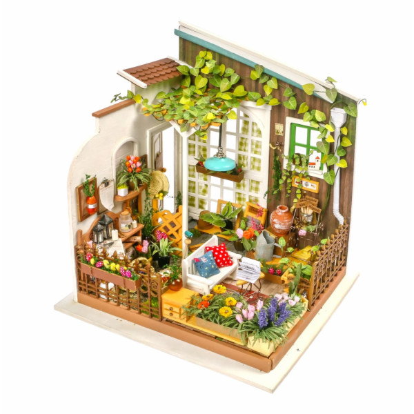 RoboTime 3D dřevěná skládačka Miniatura domečku Zahradní ...