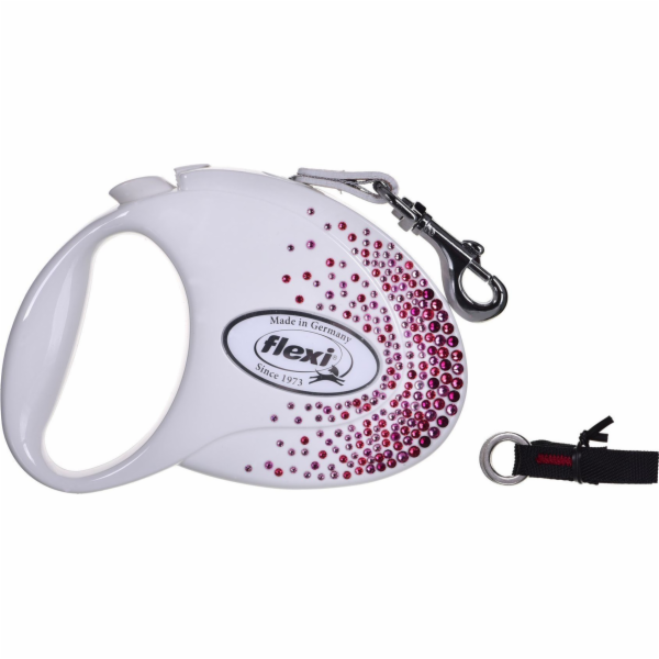 FLEXI Glam Splash Pink with Swarovski crystals M - Dog Re...
