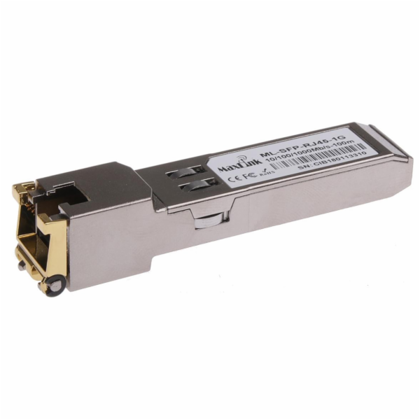 MaxLink SFP 10/100/1000M metalický modul, RJ-45, 100m, 1....