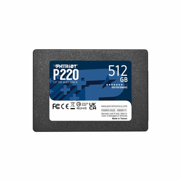 SSD disk Patriot P220 2,5" 512GB, SATA III