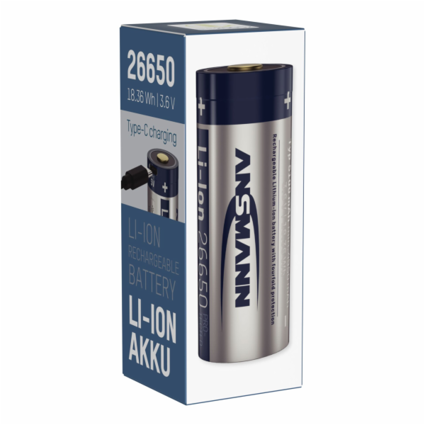 Ansmann Li-Ion 26650 5100mAh  3,6V Micro-USB zdírka 1307-...