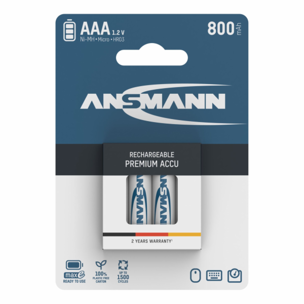12x4 Ansmann maxE NiMH aku  Micro AAA 800 mAh