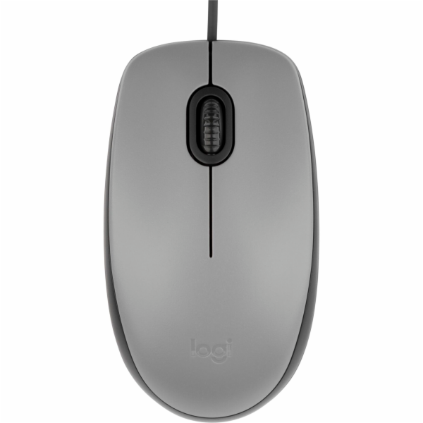 Logitech myš Corded M110 tichá, šedá, EMEA
