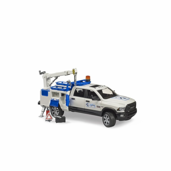 BRUDER Servisní vůz RAM 2500 s jeřábem a rotačním majákem