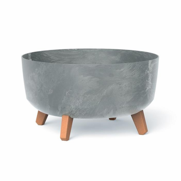 Květináč Prosperplast GRACIA LOW 38 cm beton effect 