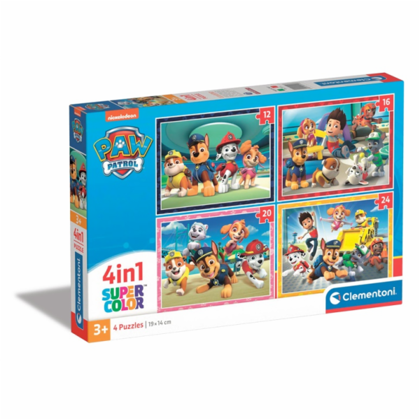 Clementoni Supercolor 4v1 - Paw Patrol, Puzzle
