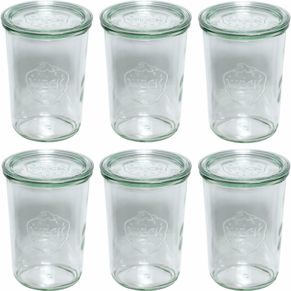 WECK sklen.nádobky 850ml 6x  nárazuvzdorné sklo