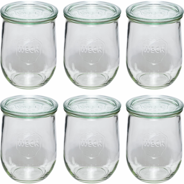 WECK Tulpen sklen.nádobky 1062ml  6x
