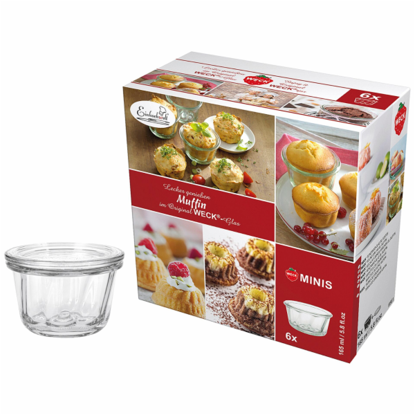 WECK sklen.nádoby na muffiny  165ml 6x
