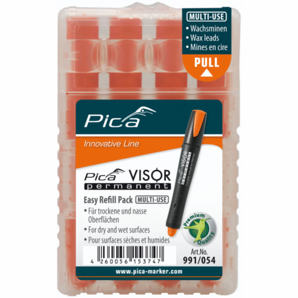 Pica VISOR permanent replacement  refills fluo-orange