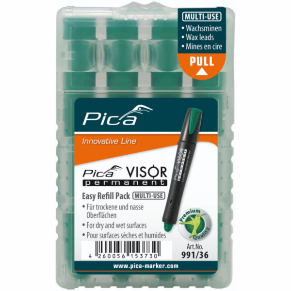 Pica VISOR permanent replacement  refills green