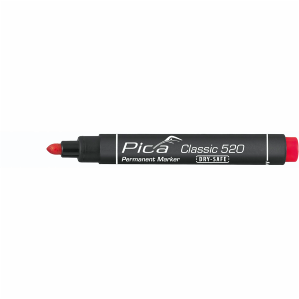 Pica Permanent Marker 1-4mm,  Round Tip, red