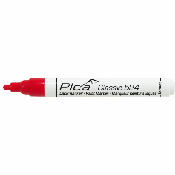 Pica Classic Industrial Paint  Marker, 2-4mm bullet tip, red