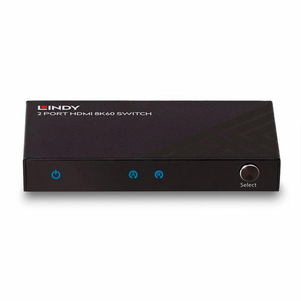 Lindy 2portový HDMI přepínač 2.1 8K60 HDR (černý)