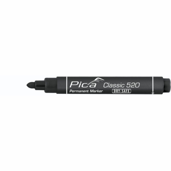 Pica Permanent Marker 1-4mm,  Round Tip, black, Retail Pack.