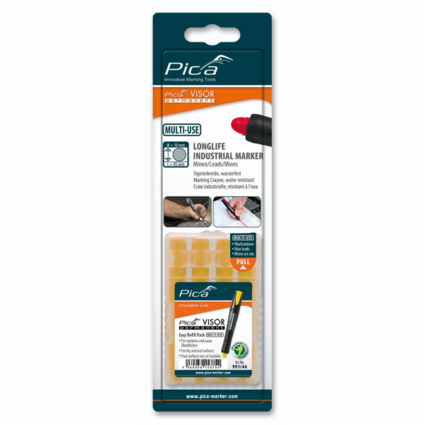 Pica VISOR permanent replacement  refills yellow / SB